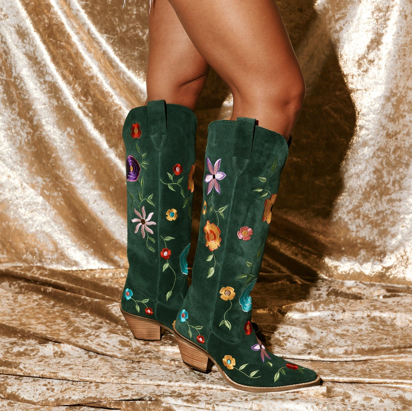 FLOWER POWER SUEDE BOOT - Dingo1969