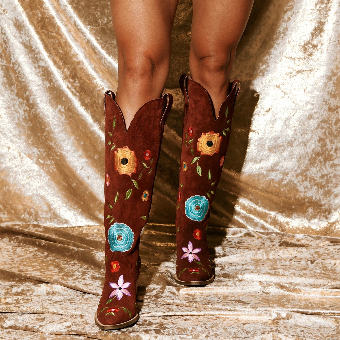 FLOWER POWER SUEDE BOOT - Dingo1969
