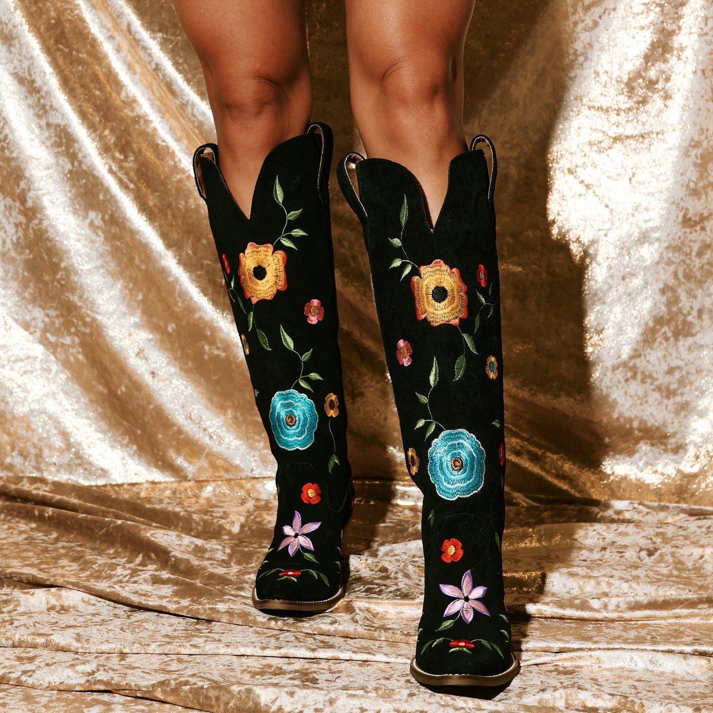 FLOWER POWER SUEDE BOOT - Dingo1969