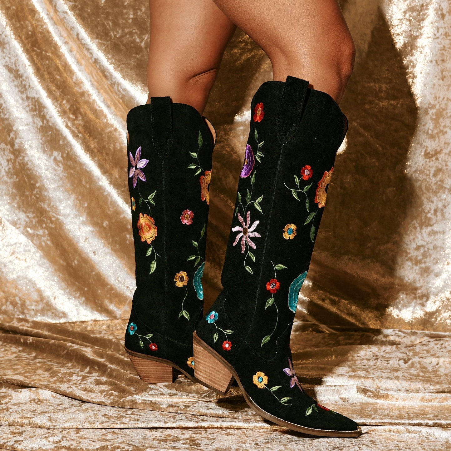 FLOWER POWER SUEDE BOOT - Dingo1969