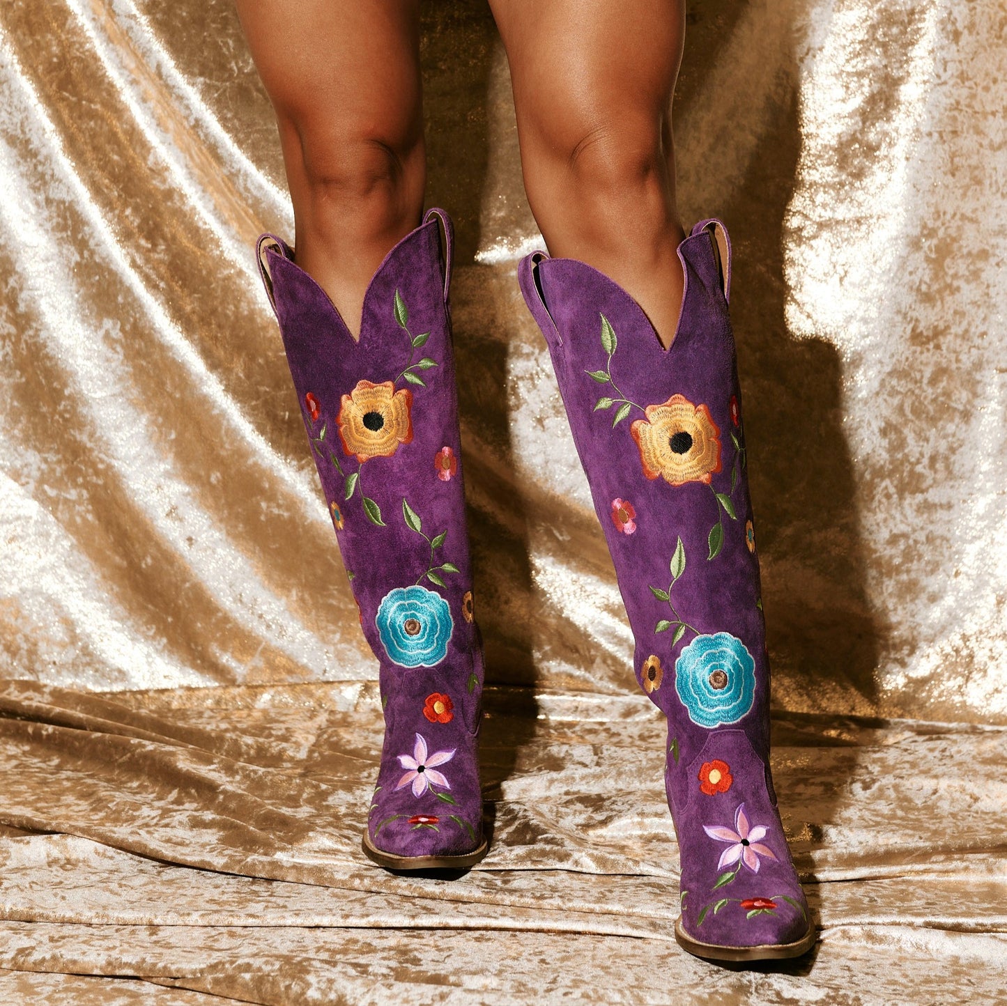 FLOWER POWER SUEDE BOOT - Dingo1969