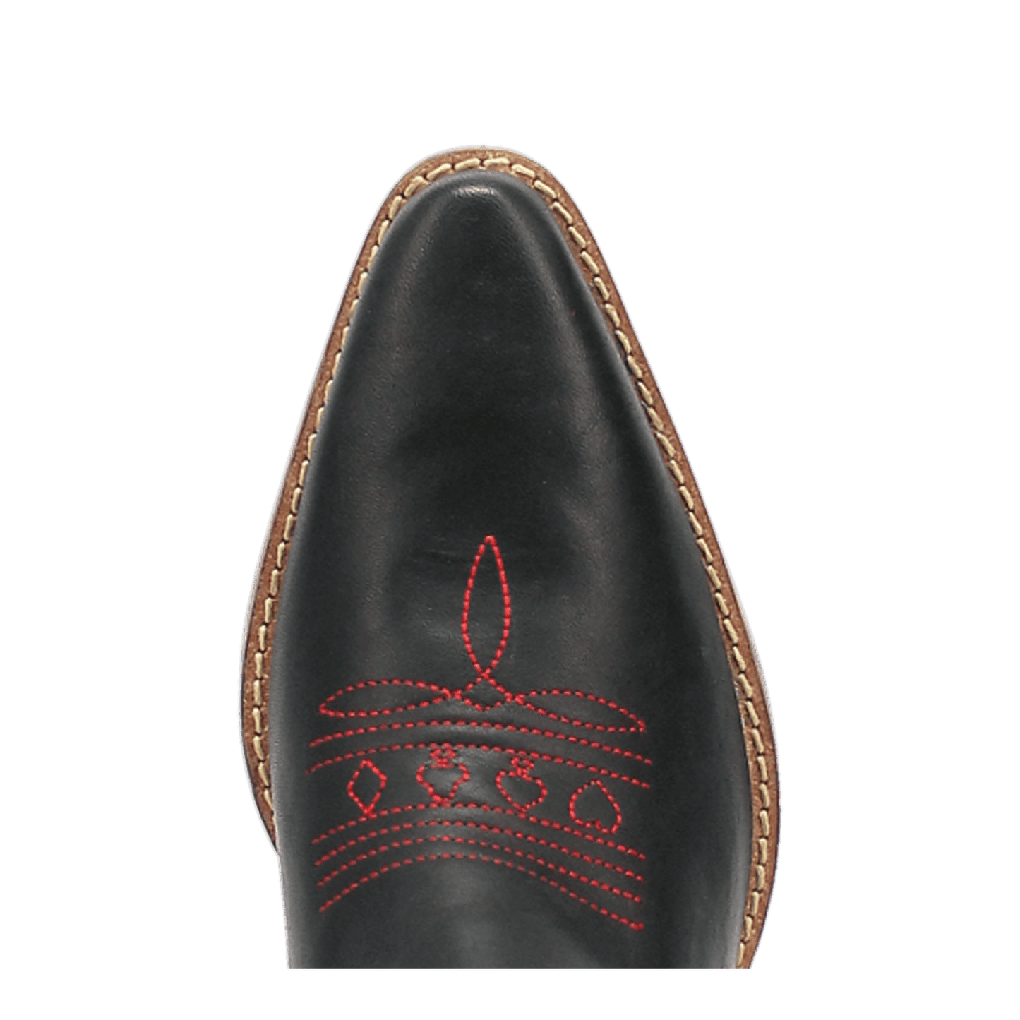 PRODUCT SHOT QUEEN A HEARTS  LEATHER BOOT AT TOE ANGLE