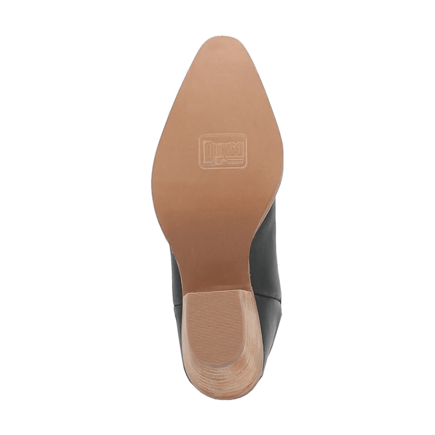 PRODUCT SHOT QUEEN A HEARTS  LEATHER BOOT AT OUTSOLE ANGLE