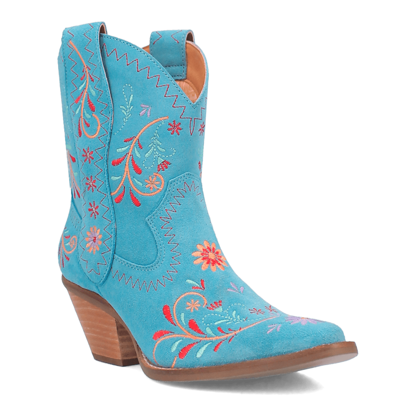 PRODUCT SHOT SUGAR BUG LEATHER BOOTIE AT 45 DEGREE ANGLE