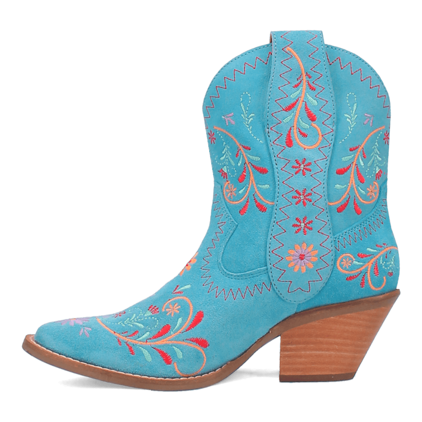 PRODUCT SHOT SUGAR BUG LEATHER BOOTIE AT 135 DEGREE OUTSIDE ANGLE
