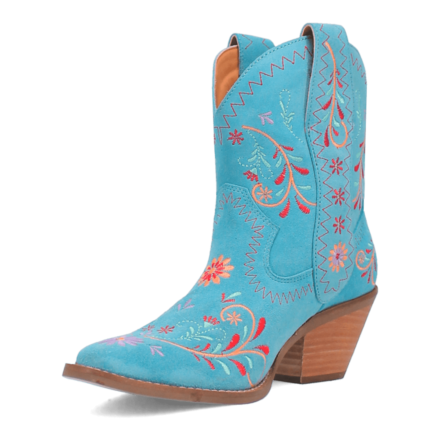 PRODUCT SHOT SUGAR BUG LEATHER BOOTIE AT 225 DEGREE ANGLE