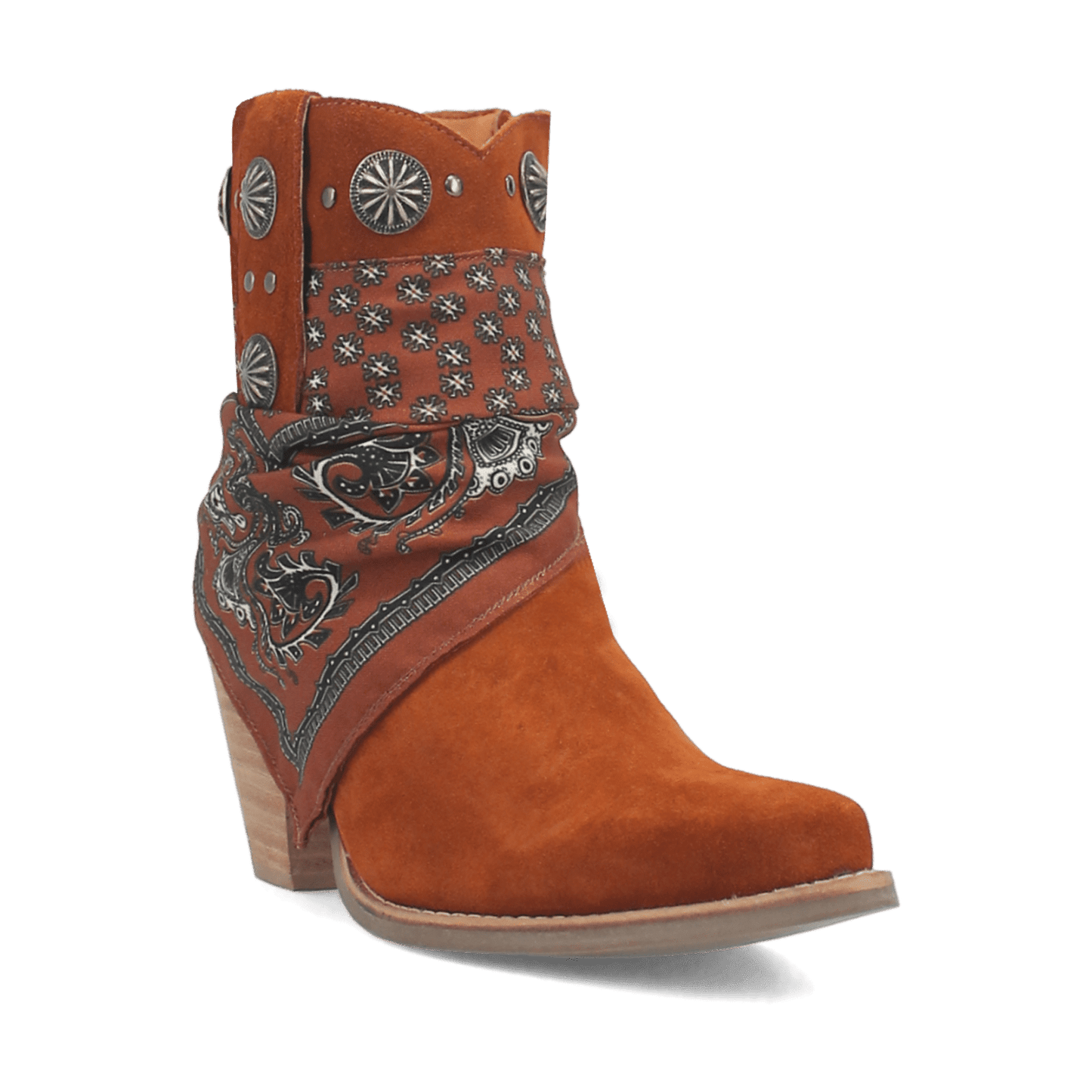 PRODUCT SHOT BANDIDA LEATHER BOOT AT 45 DEGREE ANGLE