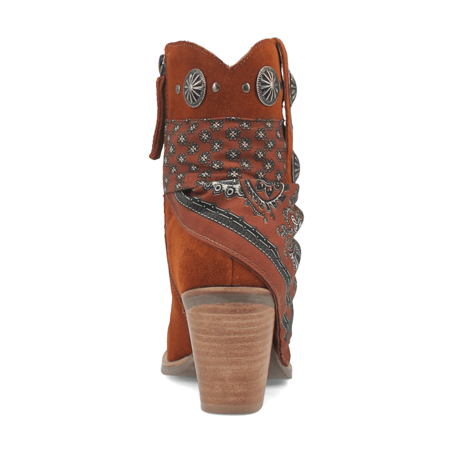 PRODUCT SHOT BANDIDA LEATHER BOOT AT 180 DEGREE BACK ANGLE