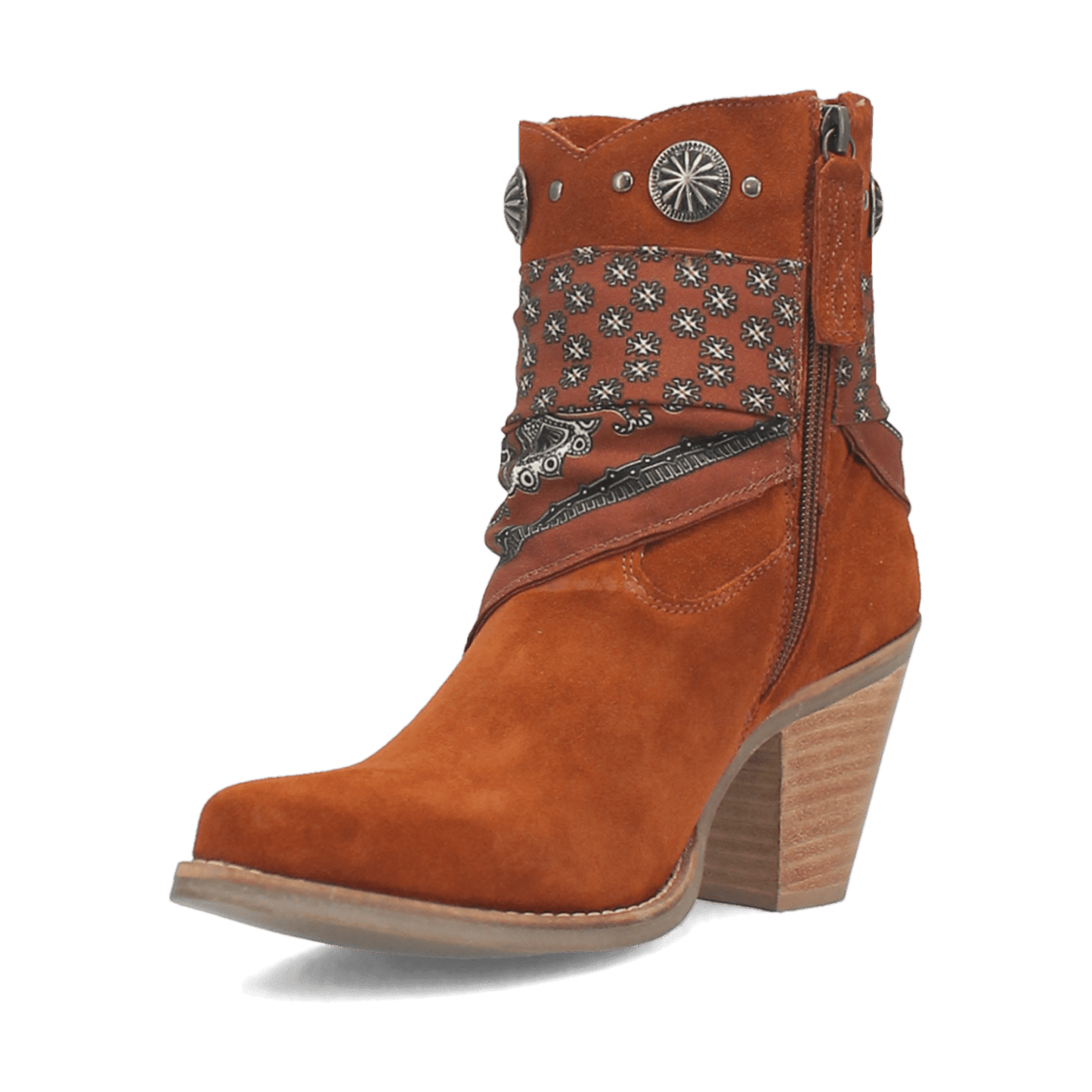 PRODUCT SHOT BANDIDA LEATHER BOOT AT 225 DEGREE ANGLE