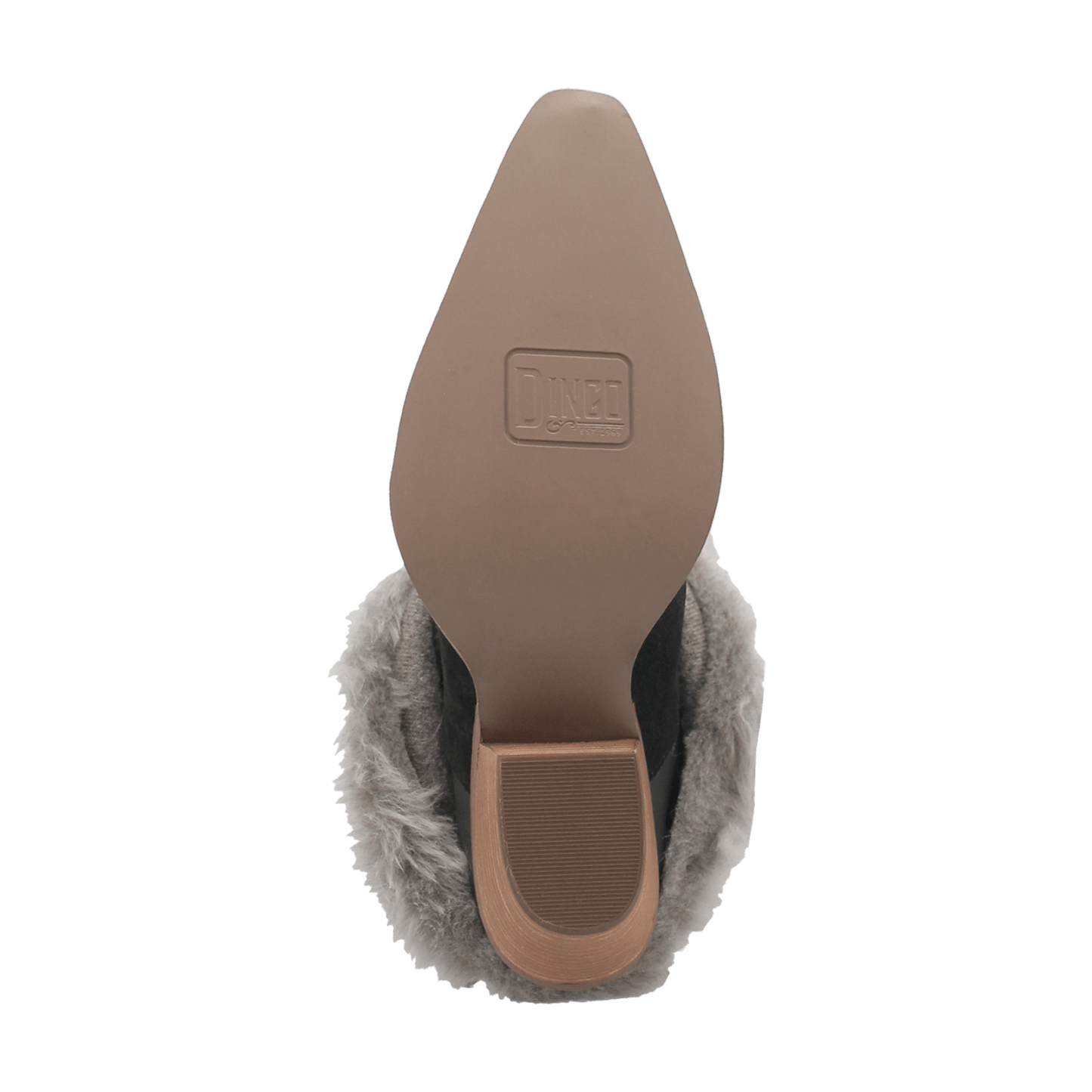 PRODUCT SHOT SNUGGLES LEATHER BOOT AT OUTSOLE ANGLE