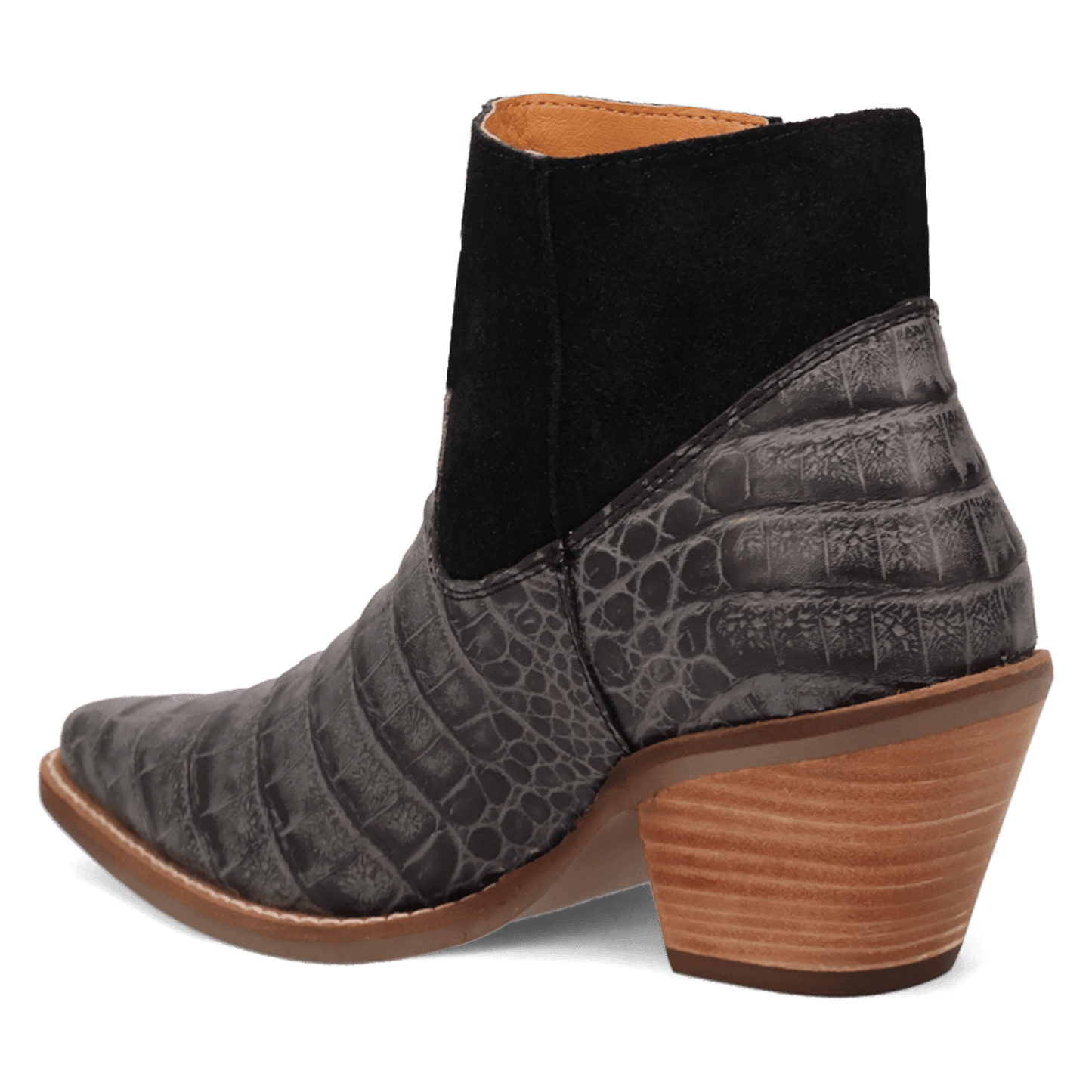 PRODUCT SHOT RICKIE LEATHER BOOTIE AT 270 DEGREE ANGLE