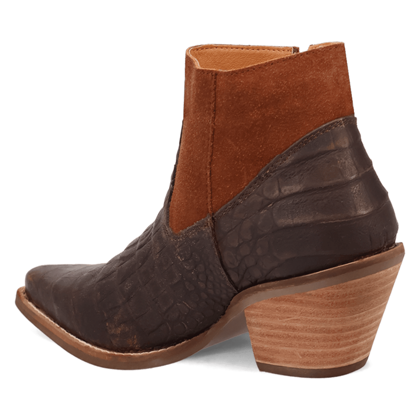 PRODUCT SHOT RICKIE LEATHER BOOTIE AT 270 DEGREE ANGLE