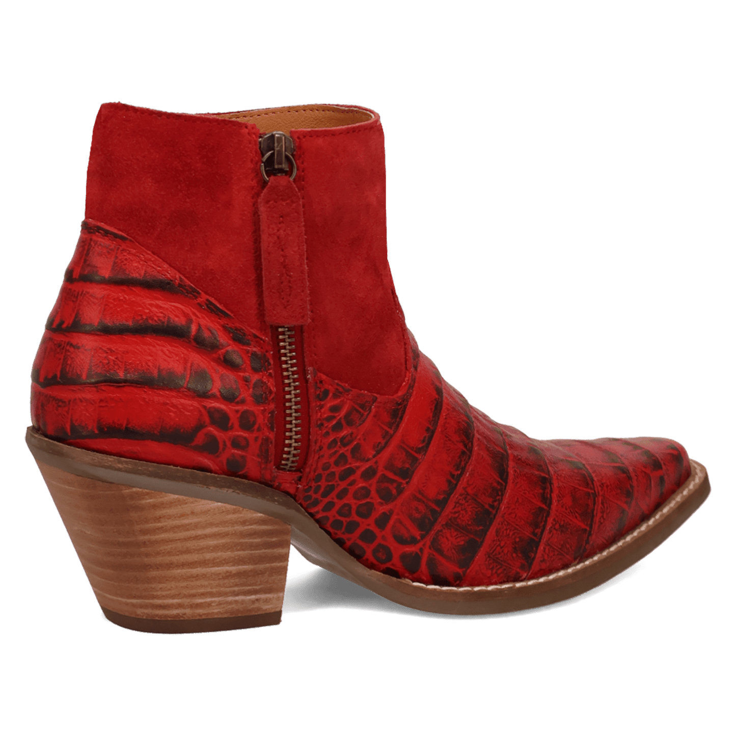 PRODUCT SHOT RICKIE LEATHER BOOTIE AT 315 DEGREE ANGLE