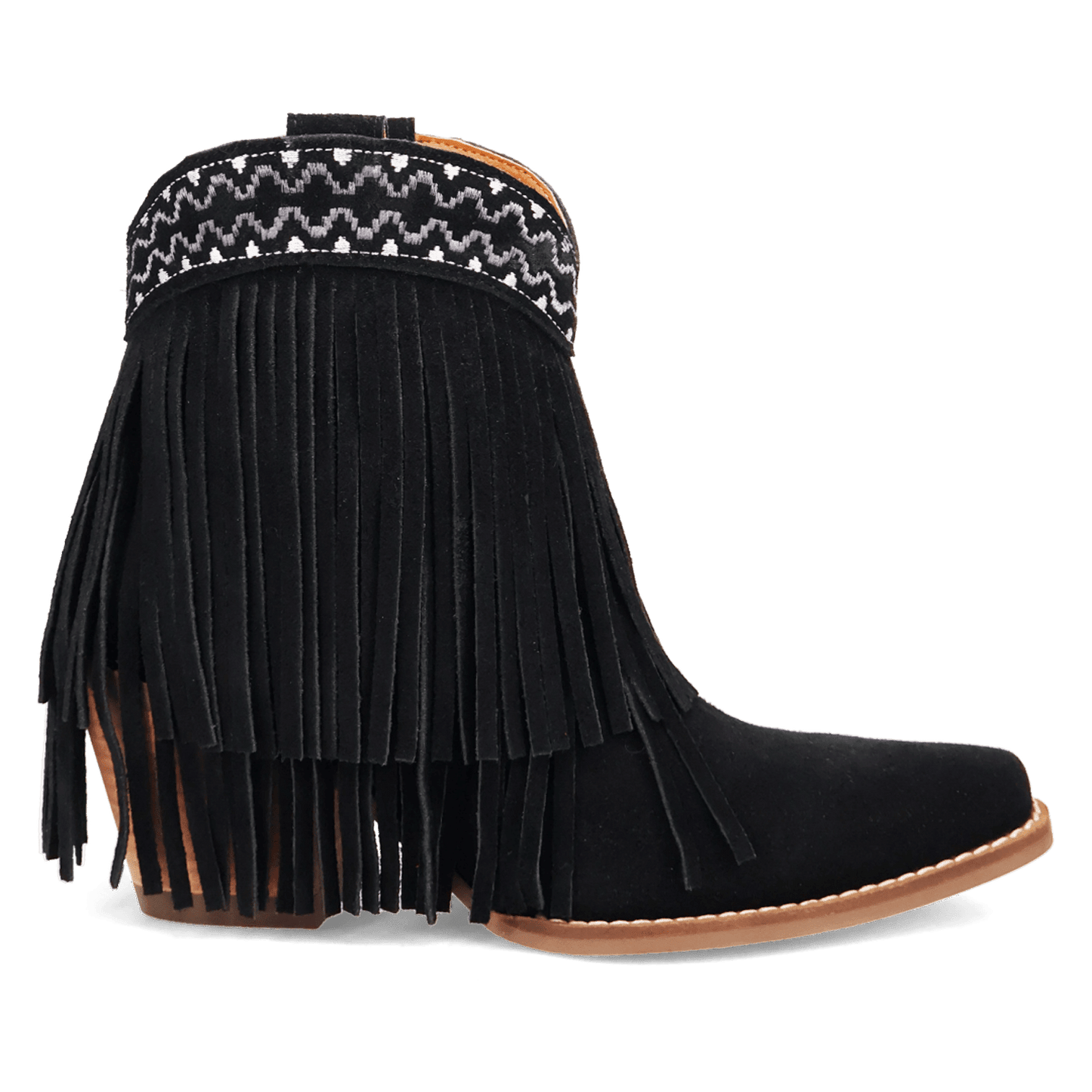 PRODUCT SHOT TAPADERO SUEDE BOOTIE AT 90 DEGREE INSIDE ANGLE