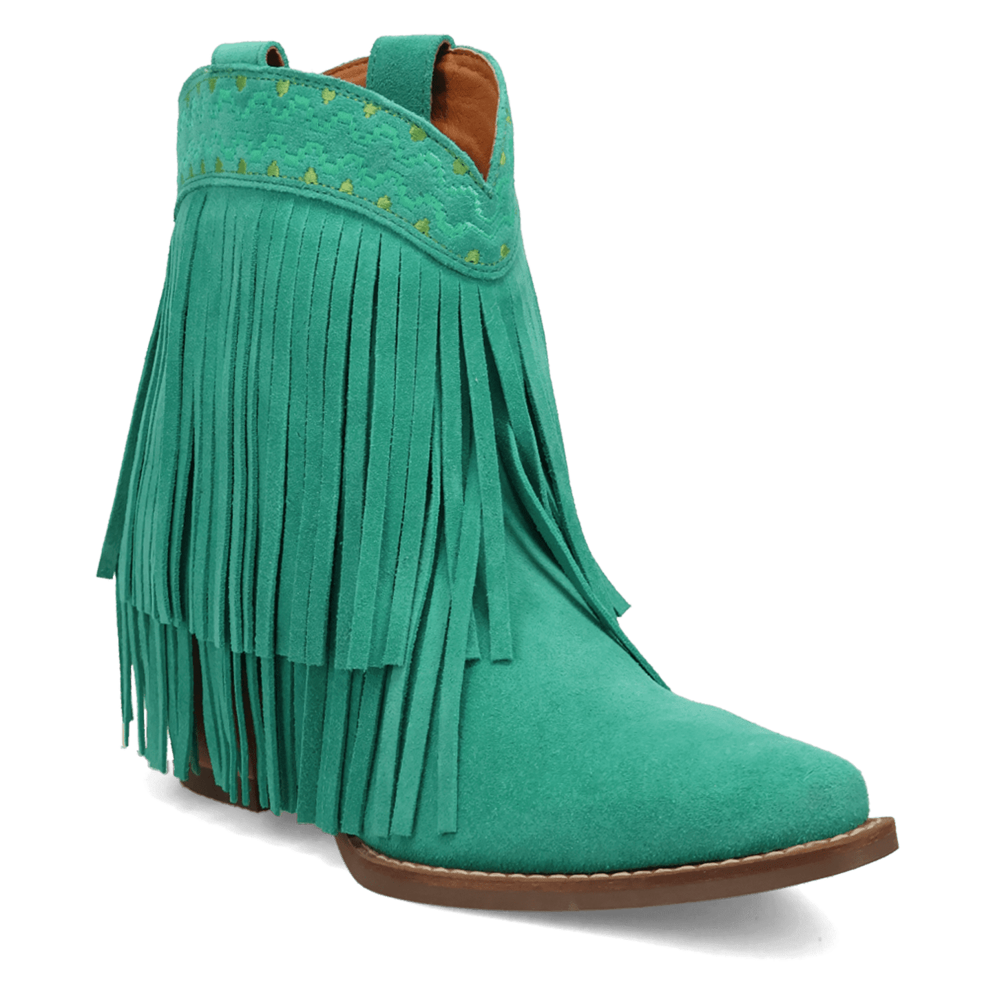 PRODUCT SHOT TAPADERO SUEDE BOOTIE AT 45 DEGREE ANGLE