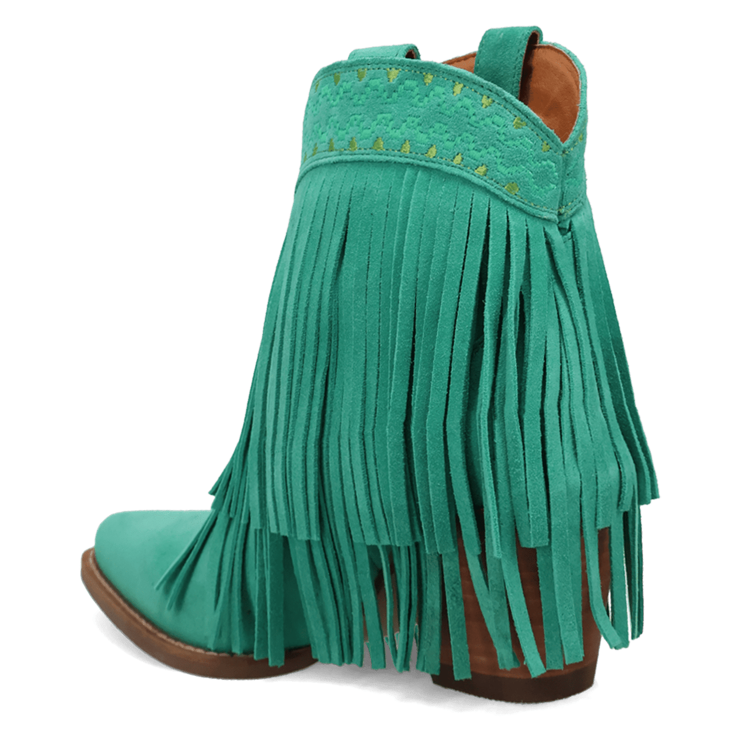 PRODUCT SHOT TAPADERO SUEDE BOOTIE AT 270 DEGREE ANGLE