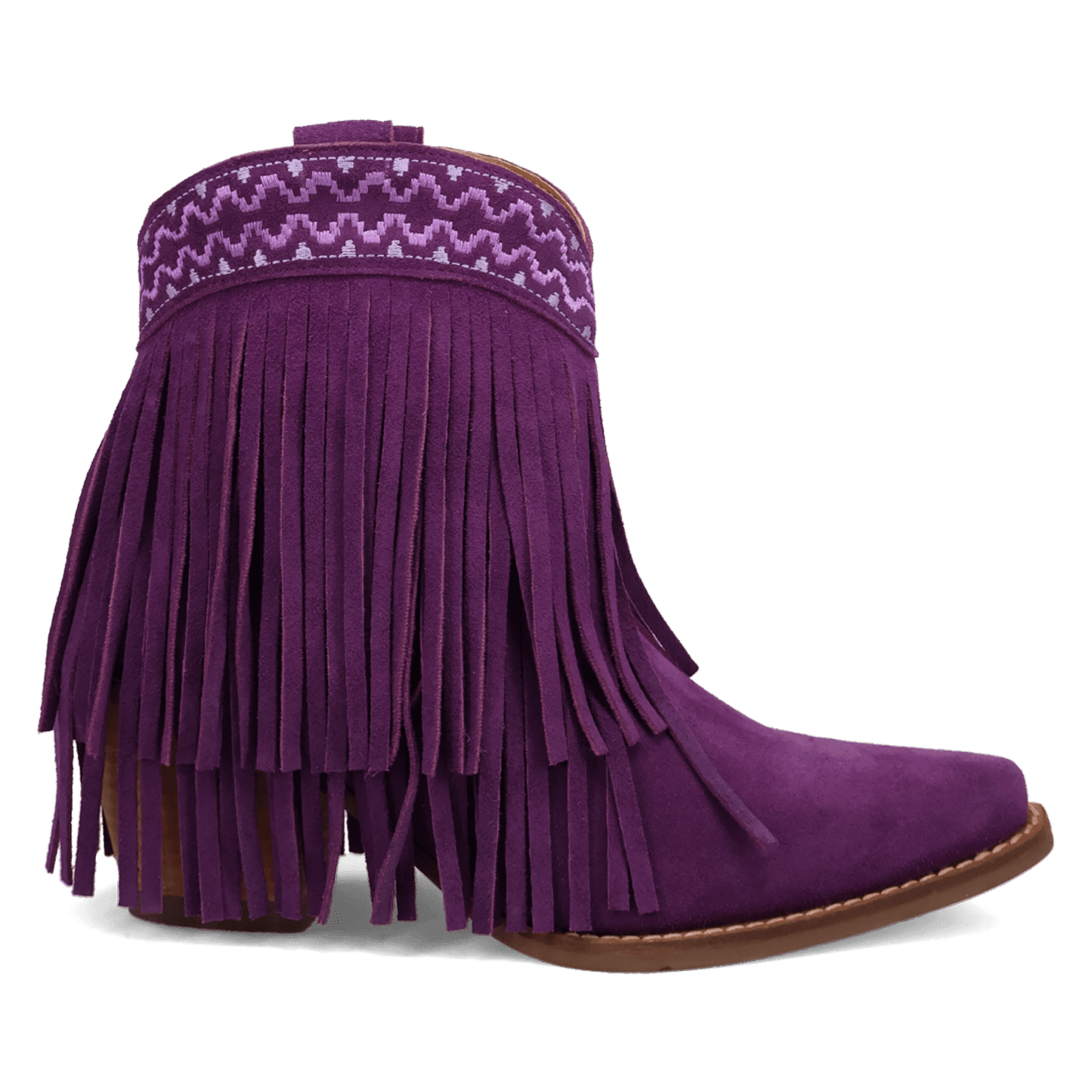 PRODUCT SHOT TAPADERO SUEDE BOOTIE AT 90 DEGREE INSIDE ANGLE