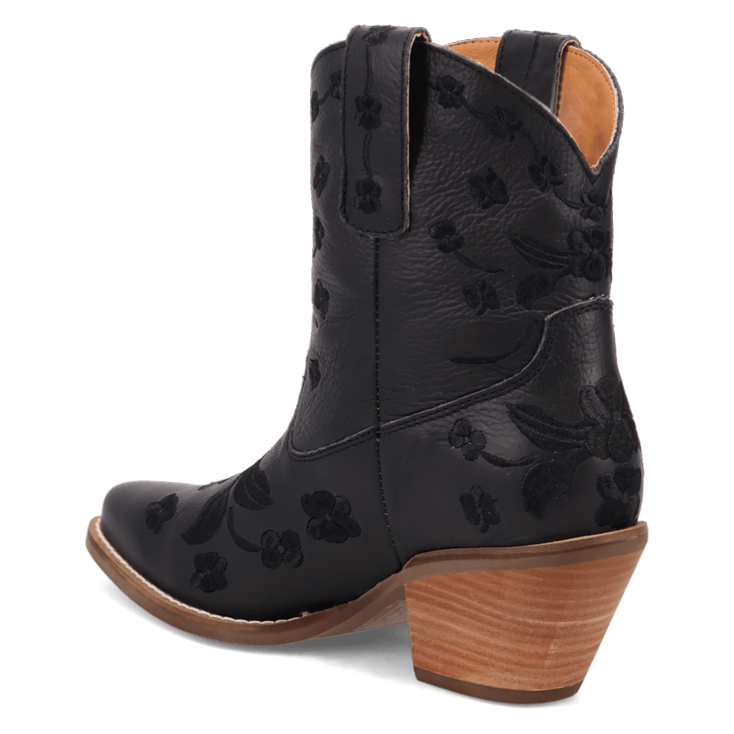 PRODUCT SHOT SWEETHEART LEATHER BOOTIE AT 270 DEGREE ANGLE