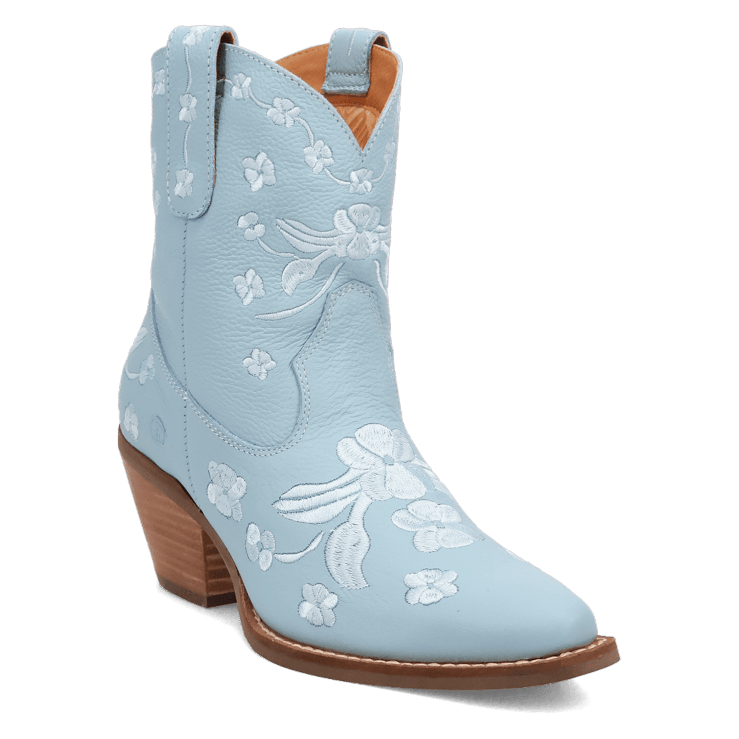 PRODUCT SHOT SWEETHEART LEATHER BOOTIE AT 45 DEGREE ANGLE