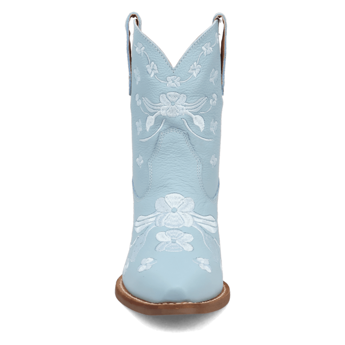 PRODUCT SHOT SWEETHEART LEATHER BOOTIE AT FRONT ANGLE