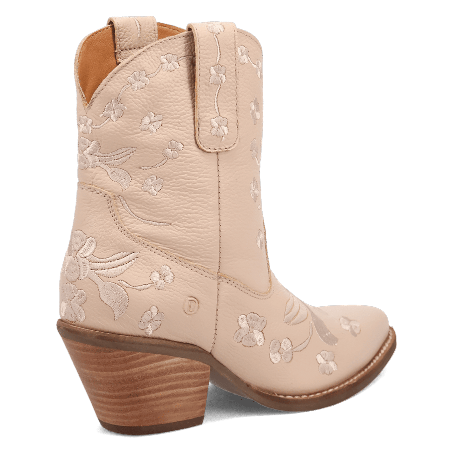 PRODUCT SHOT SWEETHEART LEATHER BOOTIE AT 315 DEGREE ANGLE