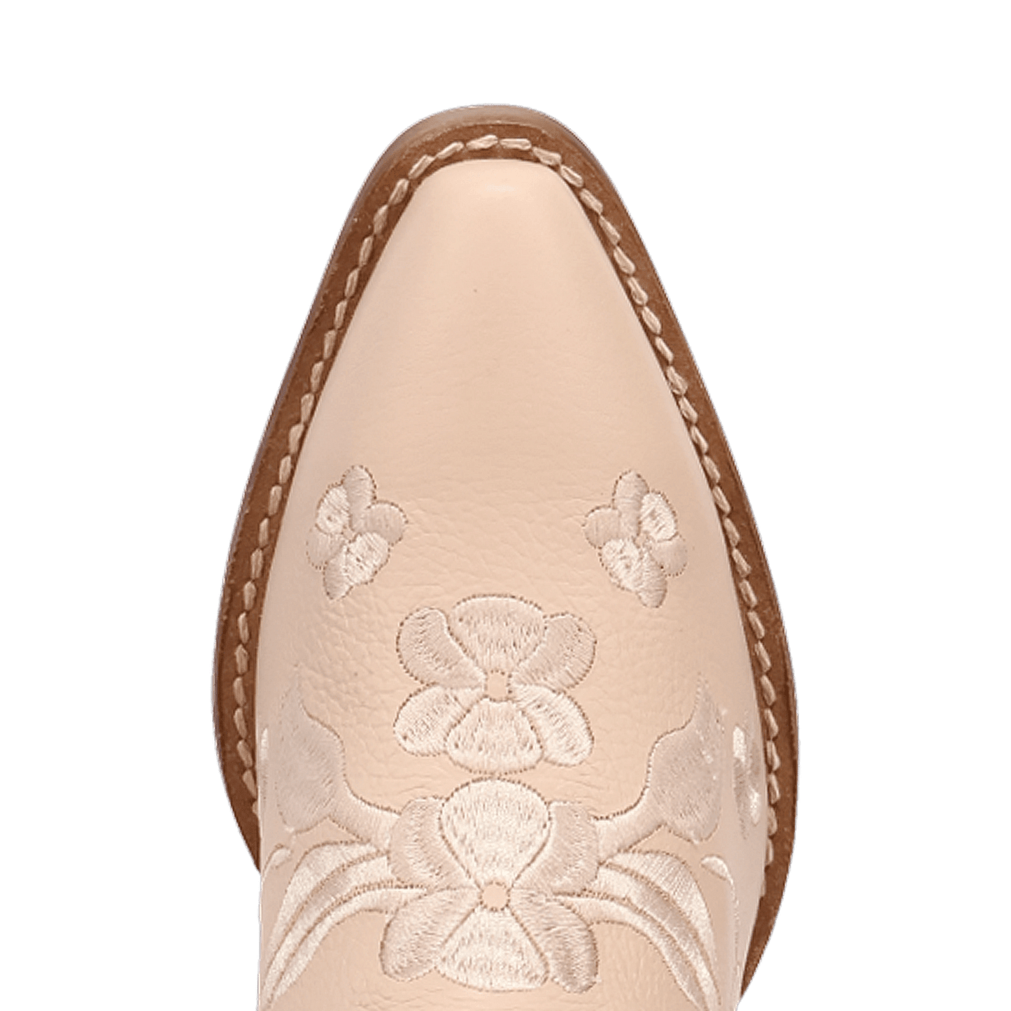 PRODUCT SHOT SWEETHEART LEATHER BOOTIE AT TOE ANGLE