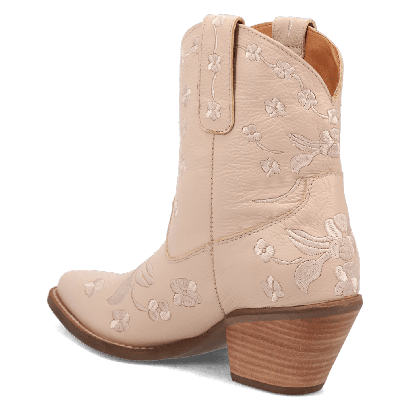 PRODUCT SHOT SWEETHEART LEATHER BOOTIE AT 270 DEGREE ANGLE