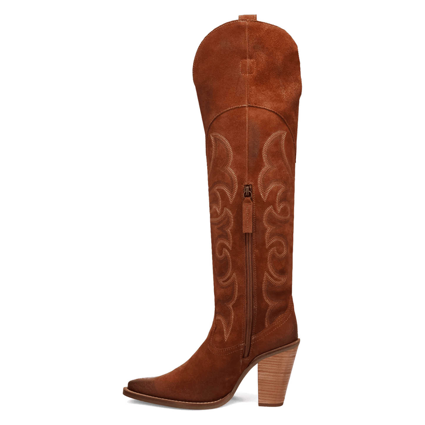 PRODUCT SHOT PRIMADONNA SUEDE BOOT AT 135 DEGREE OUTSIDE ANGLE