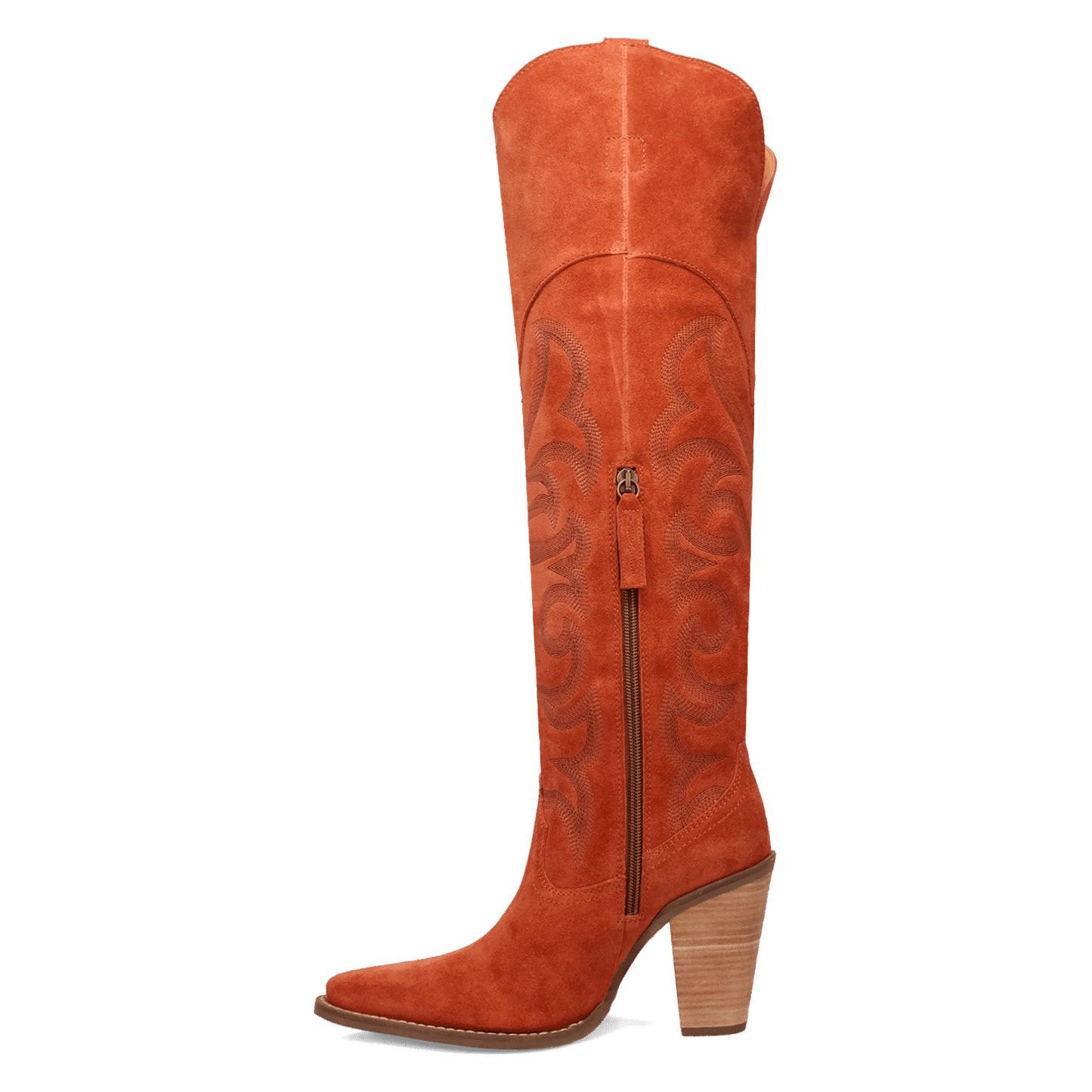 PRODUCT SHOT PRIMADONNA SUEDE BOOT AT 135 DEGREE OUTSIDE ANGLE