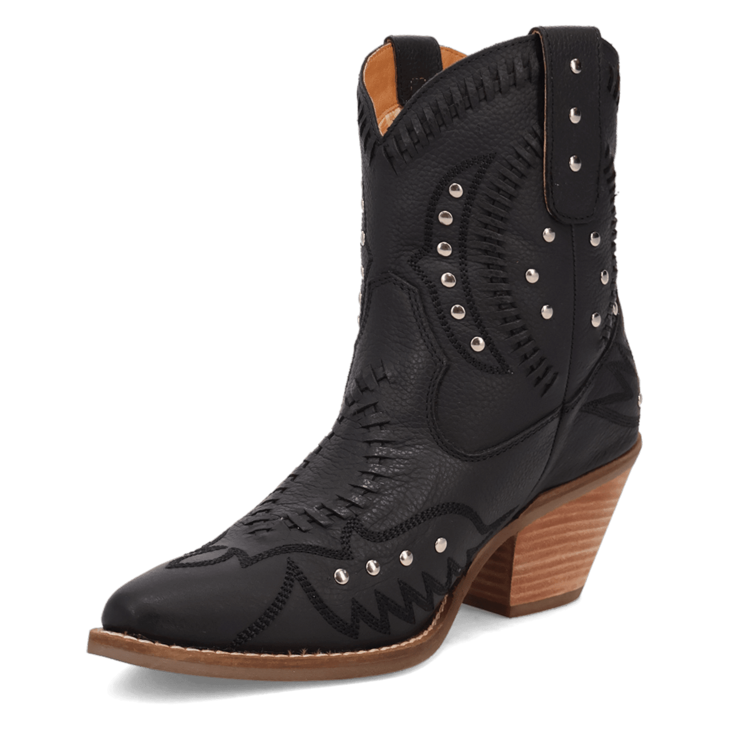 PRODUCT SHOT PRECIOUS LEATHER BOOTIE AT 225 DEGREE ANGLE