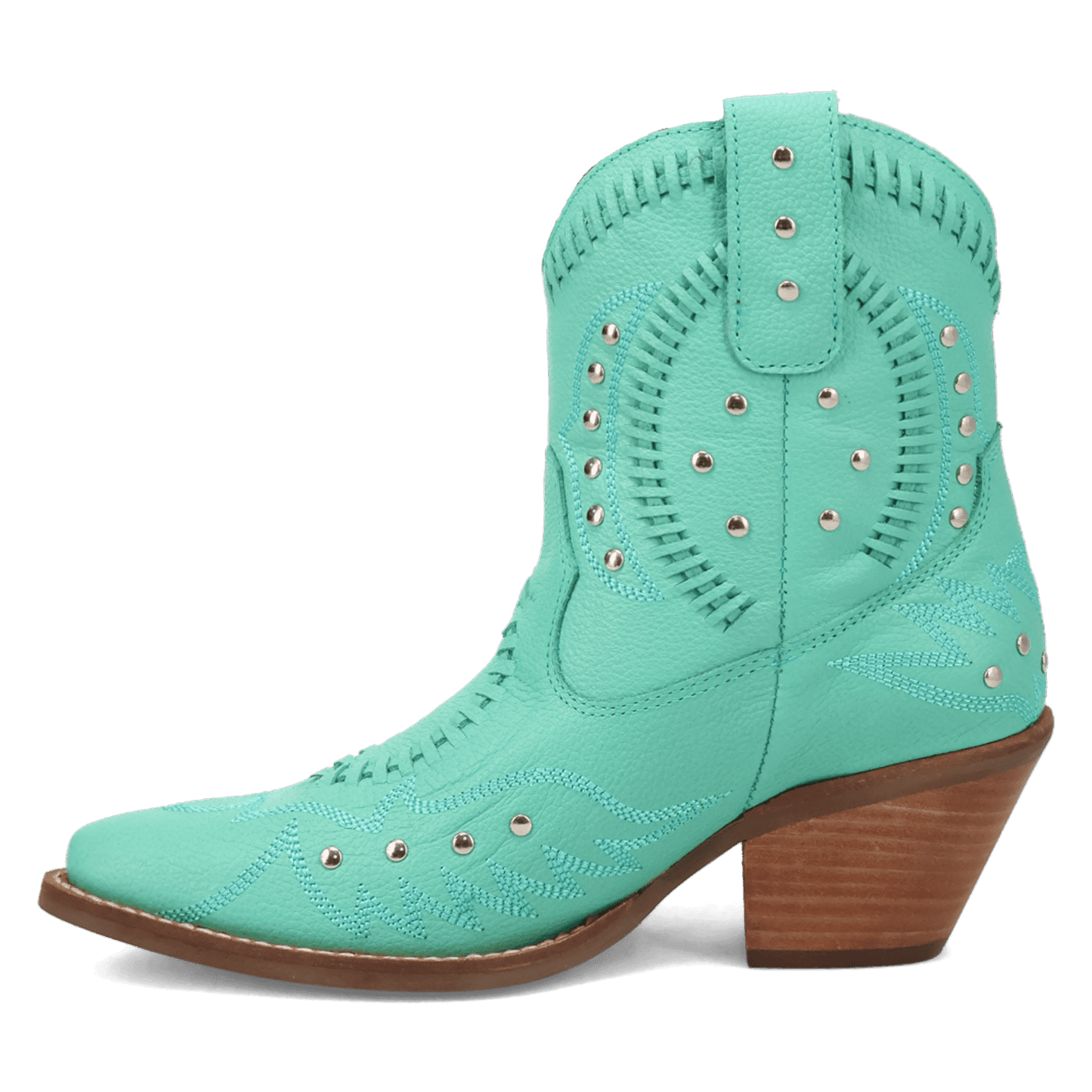 PRODUCT SHOT PRECIOUS LEATHER BOOTIE AT 135 DEGREE OUTSIDE ANGLE