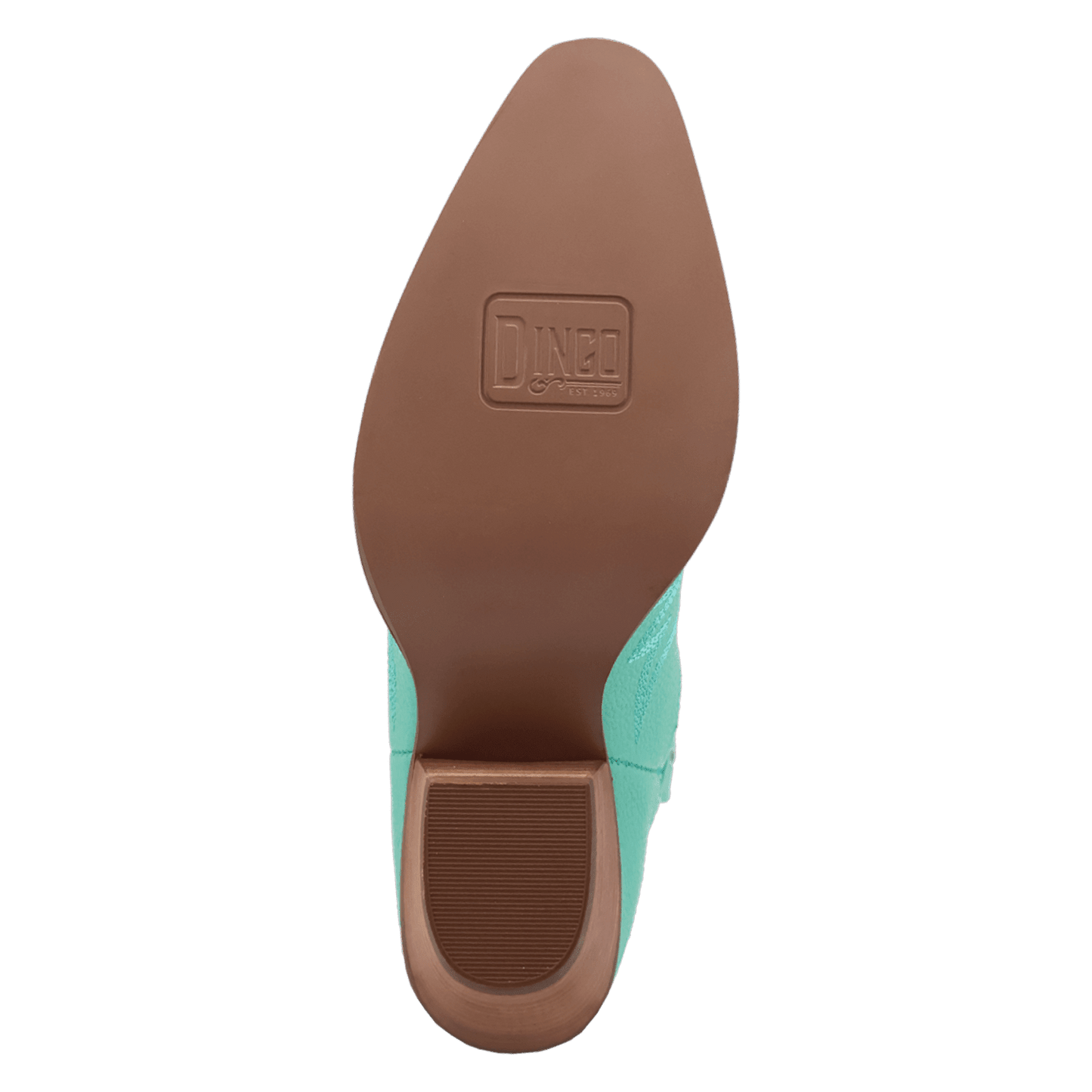 PRODUCT SHOT PRECIOUS LEATHER BOOTIE AT OUTSOLE ANGLE