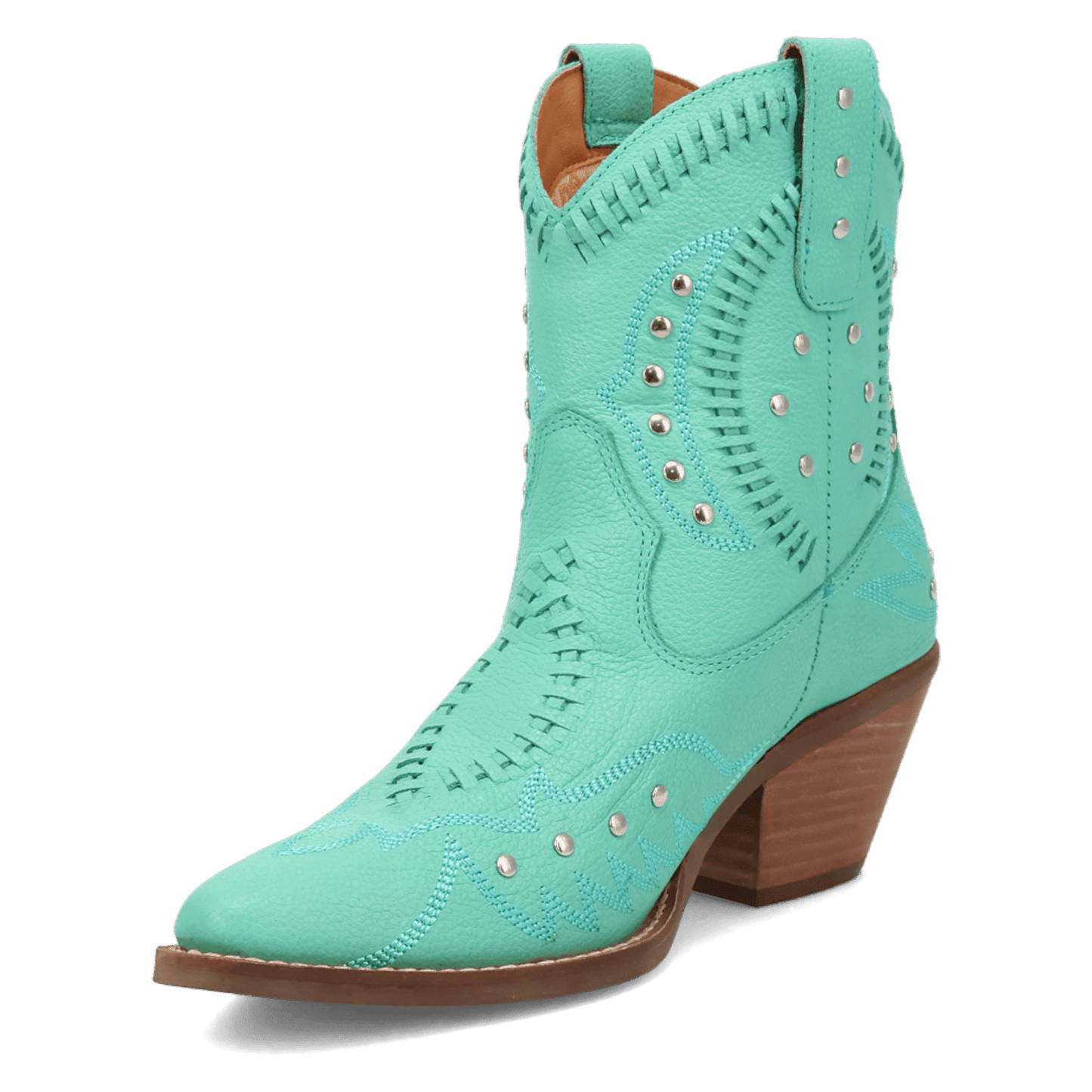 PRODUCT SHOT PRECIOUS LEATHER BOOTIE AT 225 DEGREE ANGLE