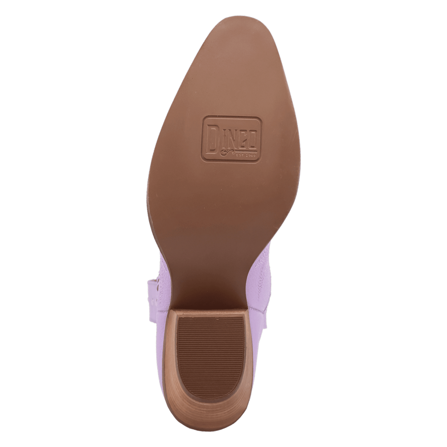 PRODUCT SHOT PRECIOUS LEATHER BOOTIE AT OUTSOLE ANGLE