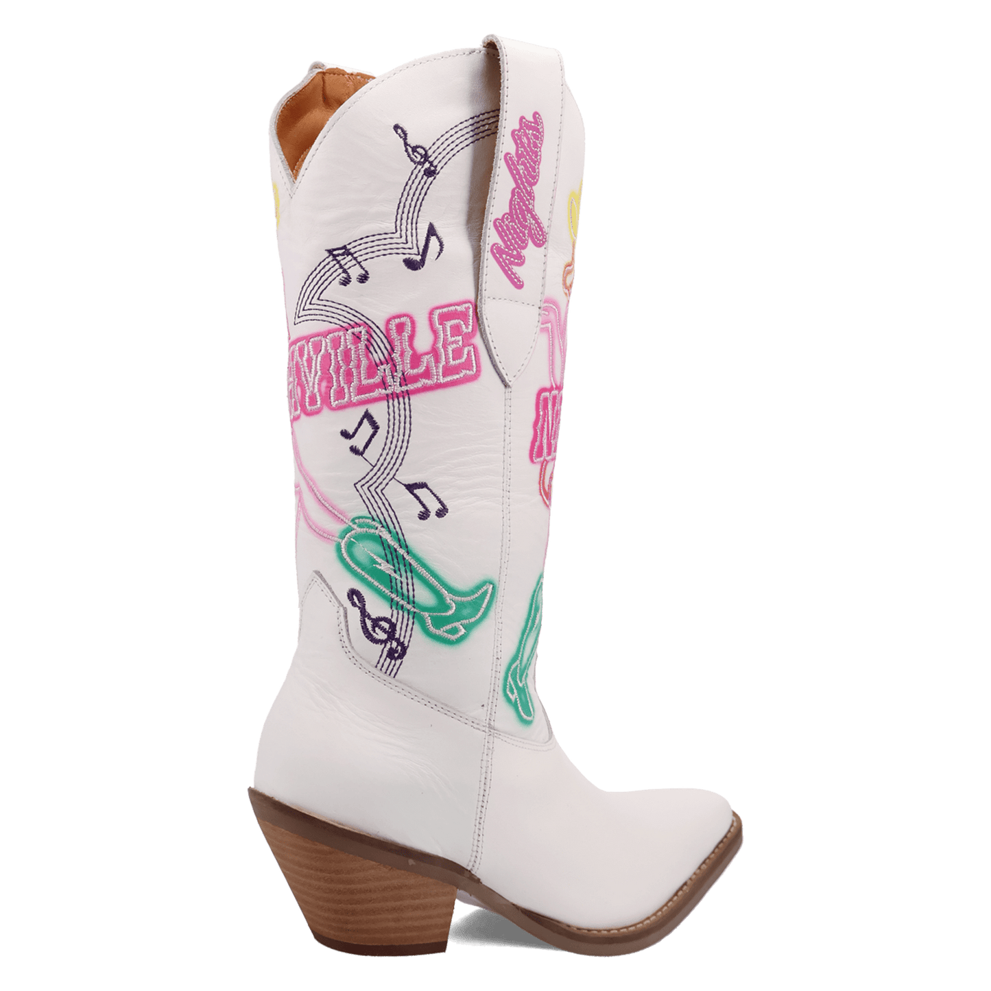 PRODUCT SHOT NASHVILLE NIGHTS LEATHER BOOT AT 315 DEGREE ANGLE