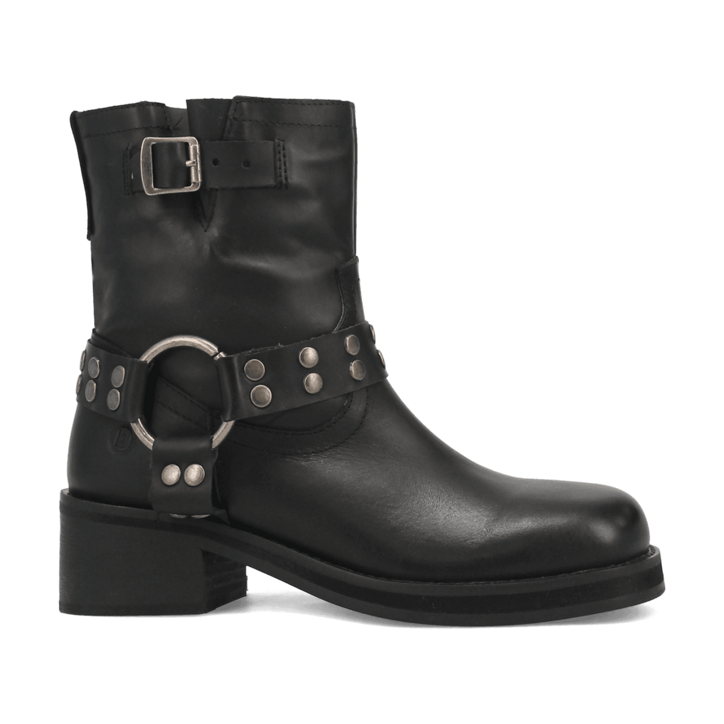 PRODUCT SHOT ANARCHY LEATHER BOOTIE AT 90 DEGREE INSIDE ANGLE