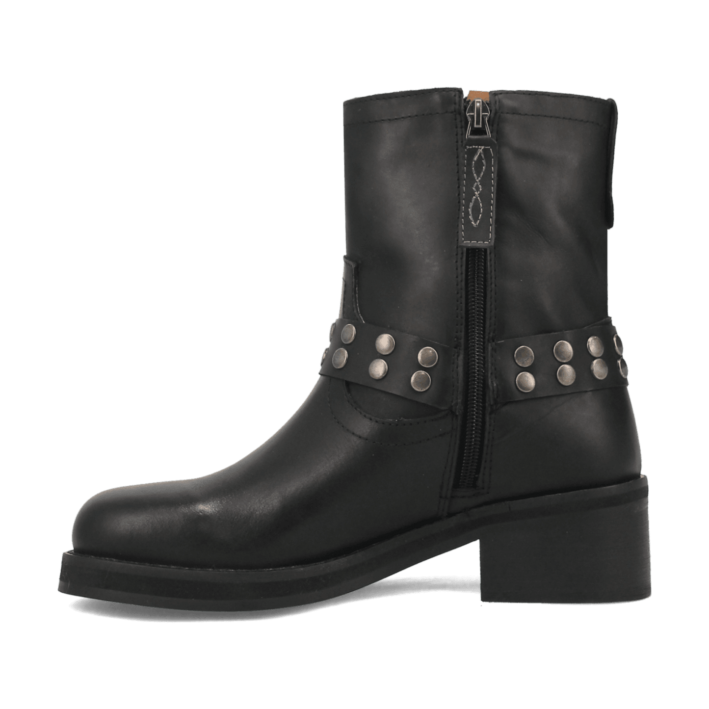 PRODUCT SHOT ANARCHY LEATHER BOOTIE AT 135 DEGREE OUTSIDE ANGLE