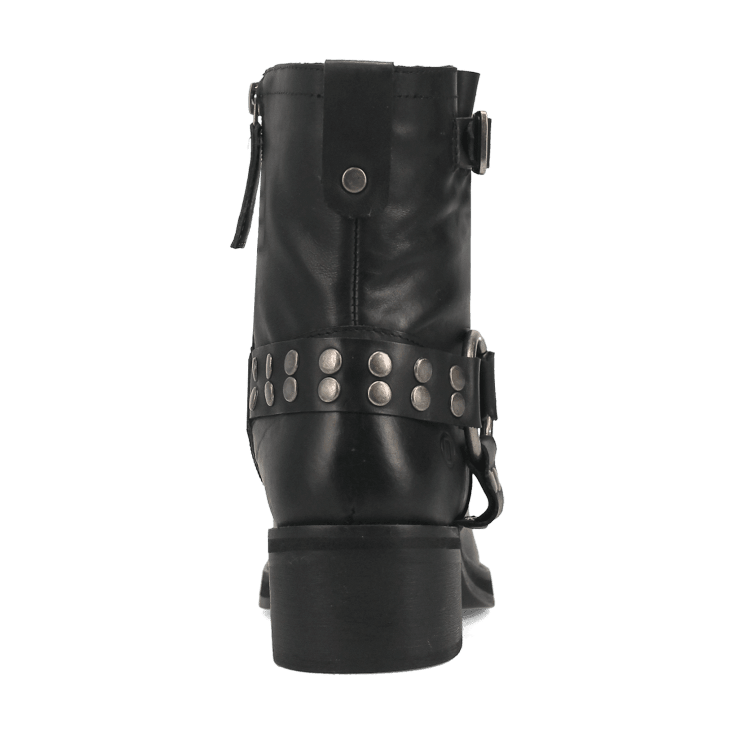 PRODUCT SHOT ANARCHY LEATHER BOOTIE AT 180 DEGREE BACK ANGLE