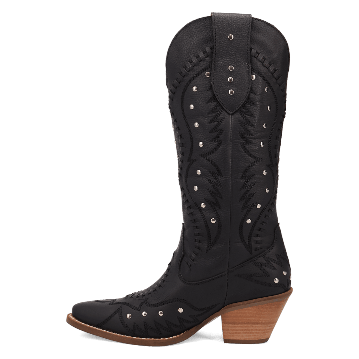 PRODUCT SHOT PRETTY 'N  PINK LEATHER BOOT AT 135 DEGREE OUTSIDE ANGLE