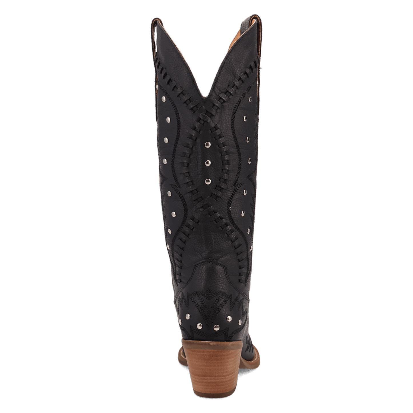 PRODUCT SHOT PRETTY 'N  PINK LEATHER BOOT AT 180 DEGREE BACK ANGLE