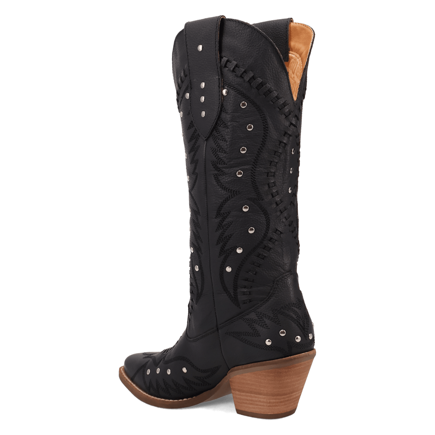 PRODUCT SHOT PRETTY 'N  PINK LEATHER BOOT AT 270 DEGREE ANGLE