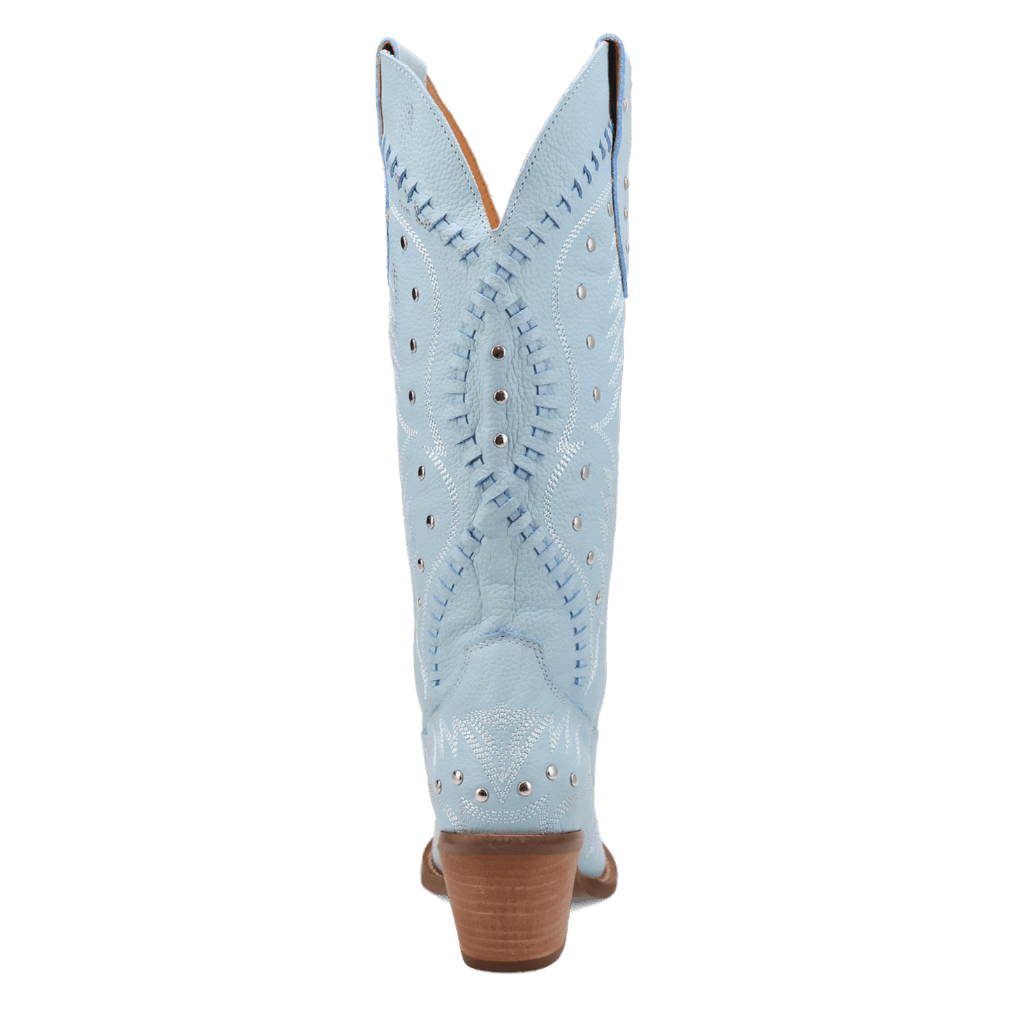 PRODUCT SHOT PRETTY 'N  PINK LEATHER BOOT AT 180 DEGREE BACK ANGLE