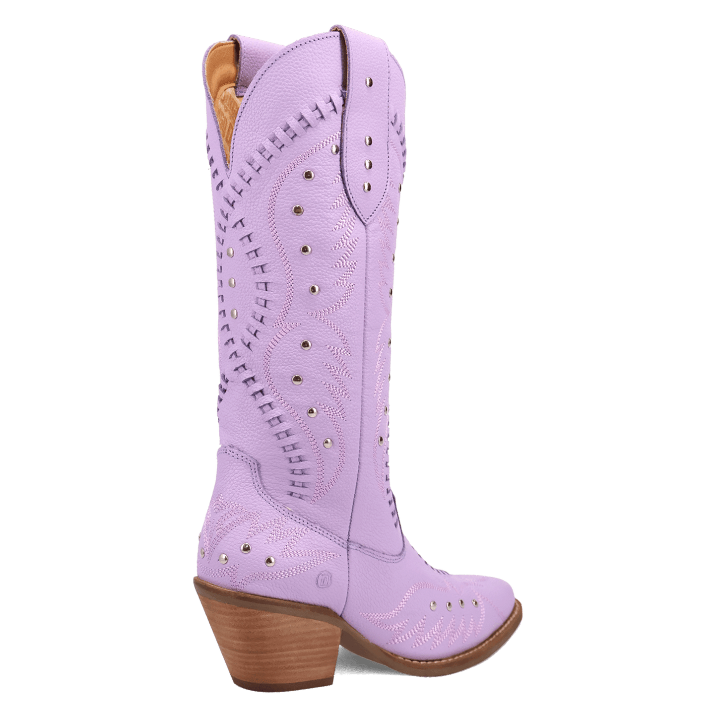 PRODUCT SHOT PRETTY 'N PINK LEATHER BOOT AT 315 DEGREE ANGLE