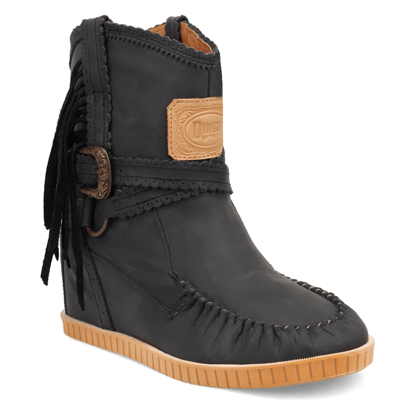 PRODUCT SHOT MONTAUK LEATHER BOOT AT 45 DEGREE ANGLE