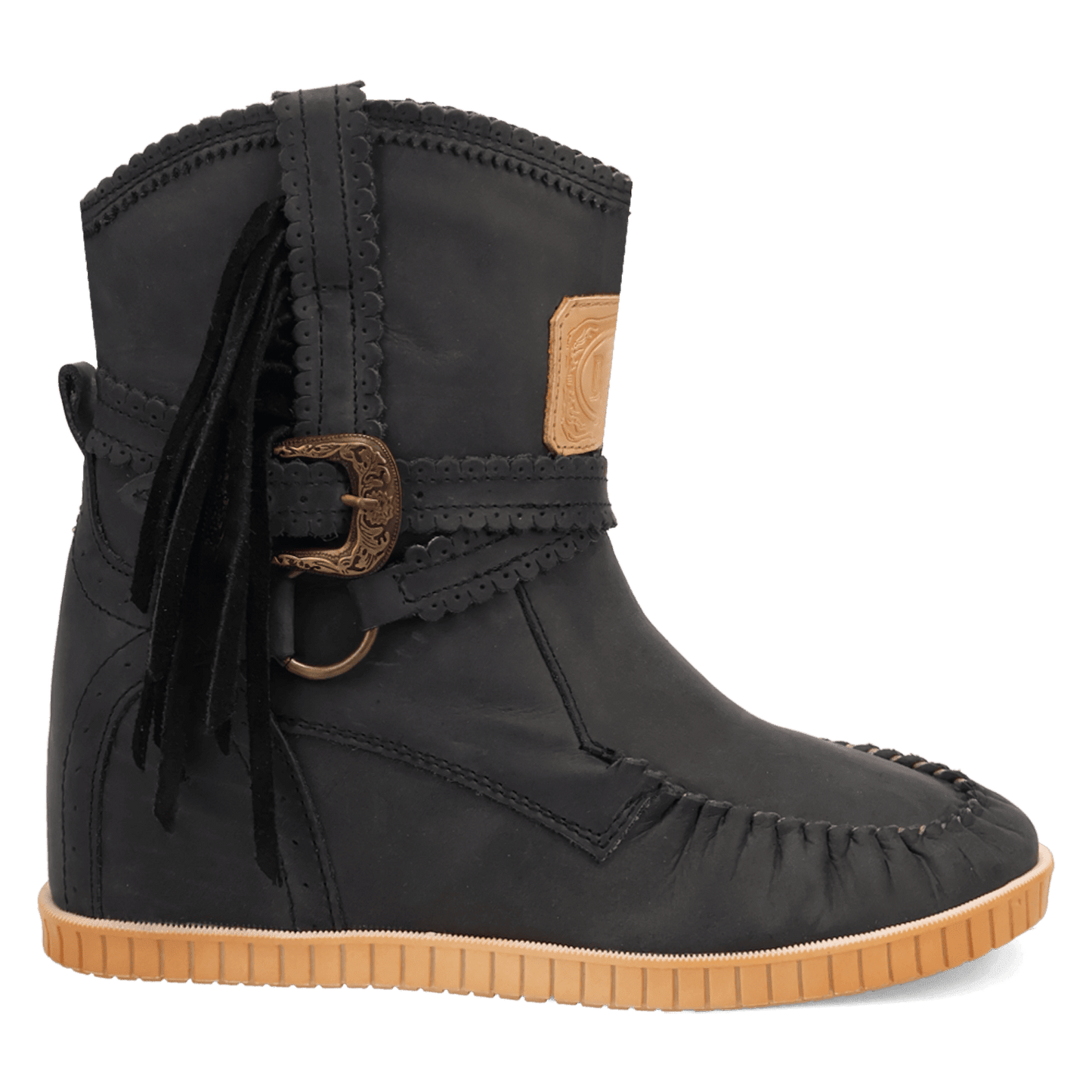PRODUCT SHOT MONTAUK LEATHER BOOT AT 90 DEGREE INSIDE ANGLE