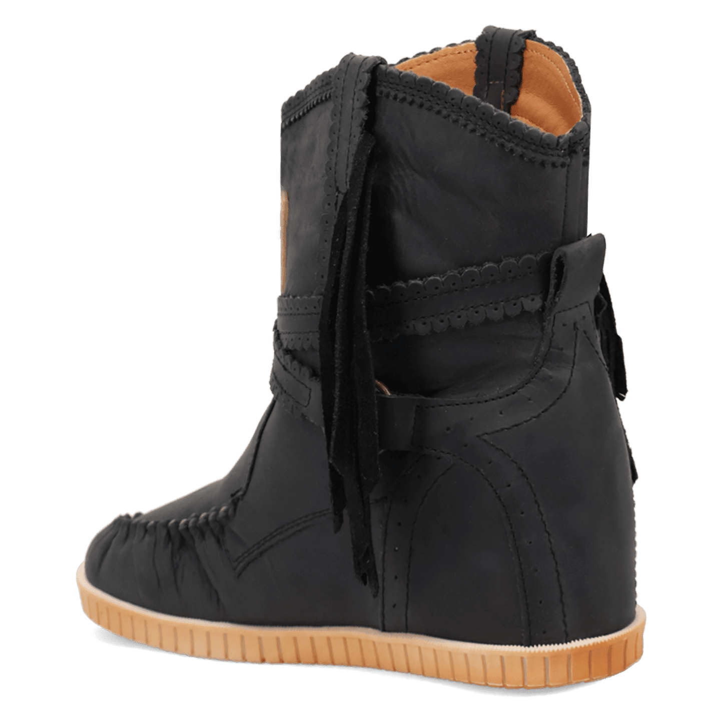 PRODUCT SHOT MONTAUK LEATHER BOOT AT 270 DEGREE ANGLE