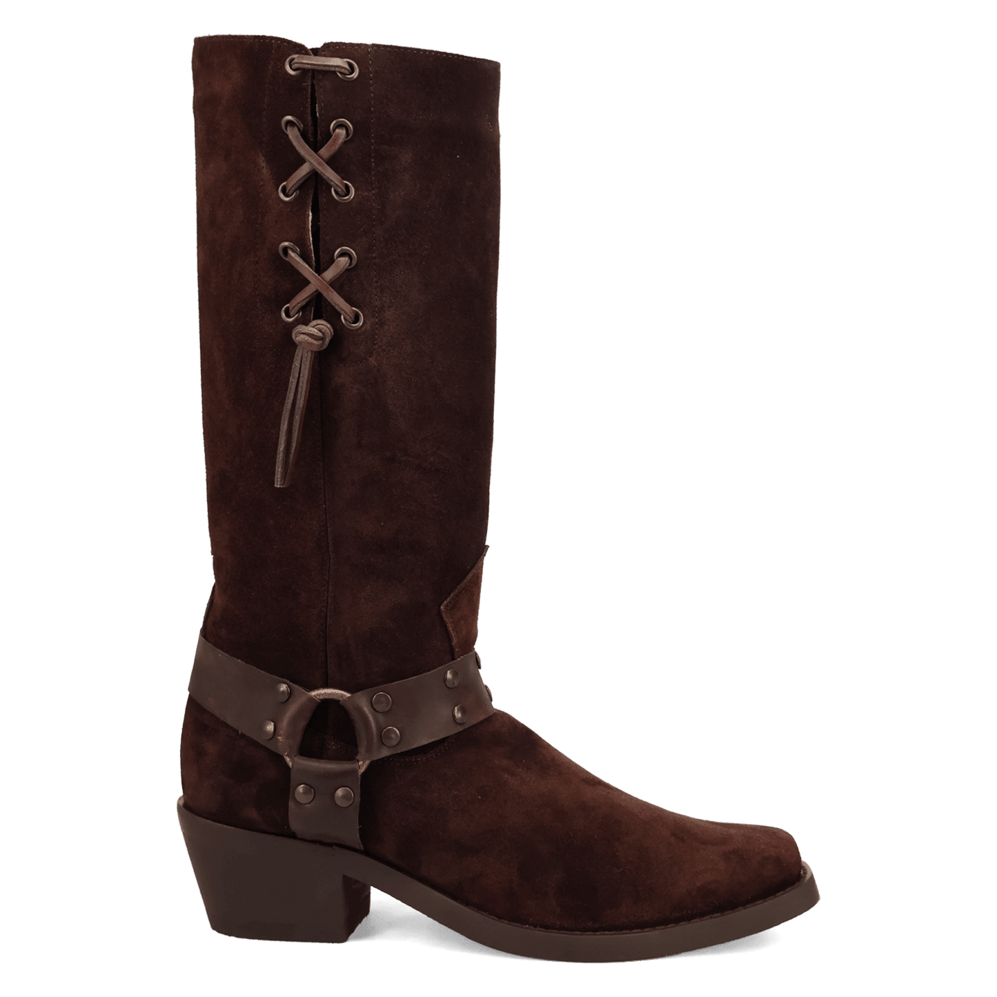 PRODUCT SHOT BRONCO SUEDE LEATHER BOOT AT 90 DEGREE INSIDE ANGLE