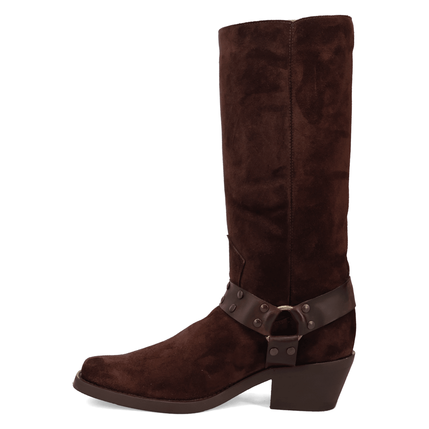 PRODUCT SHOT BRONCO SUEDE LEATHER BOOT AT 135 DEGREE OUTSIDE ANGLE