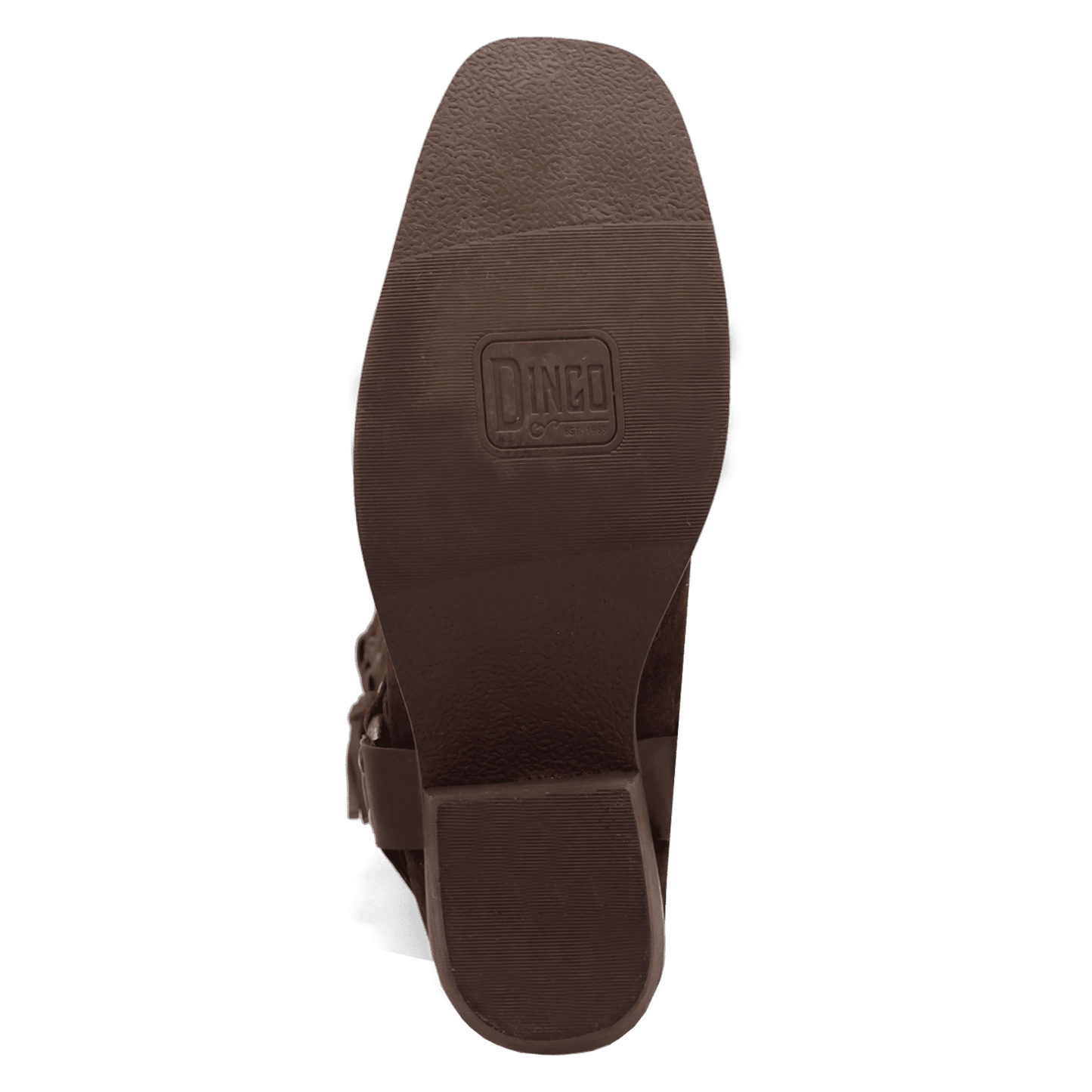 PRODUCT SHOT BRONCO SUEDE LEATHER BOOT AT OUTSOLE ANGLE