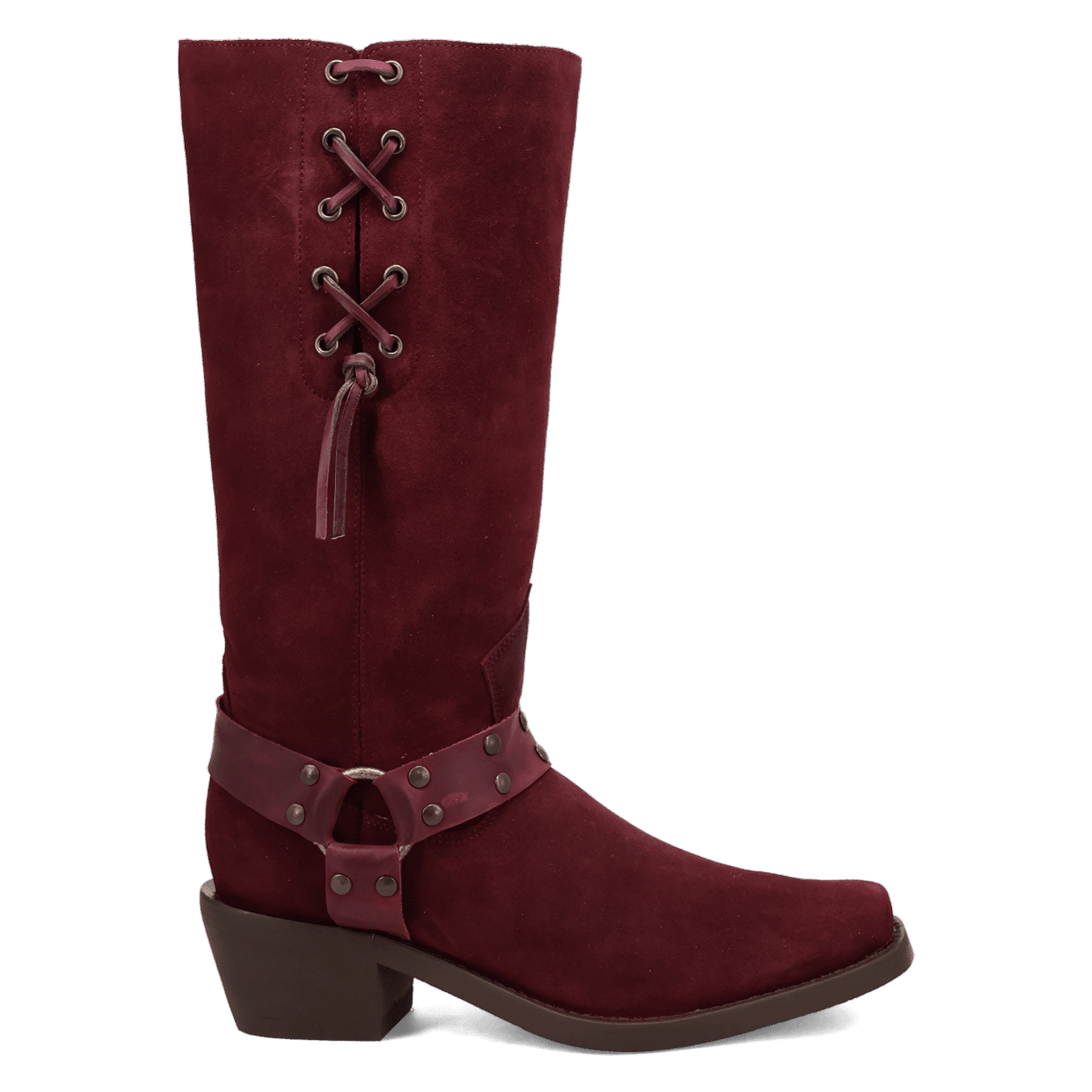 PRODUCT SHOT BRONCO SUEDE LEATHER BOOT AT 90 DEGREE INSIDE ANGLE